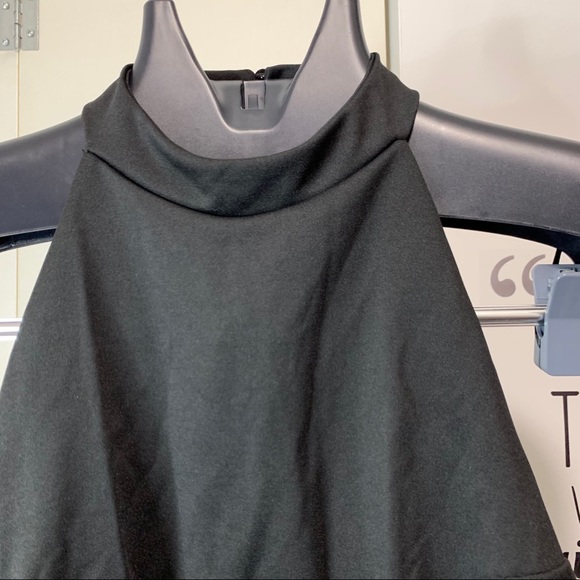 Black Halter Top Dress - Picture 3 of 8